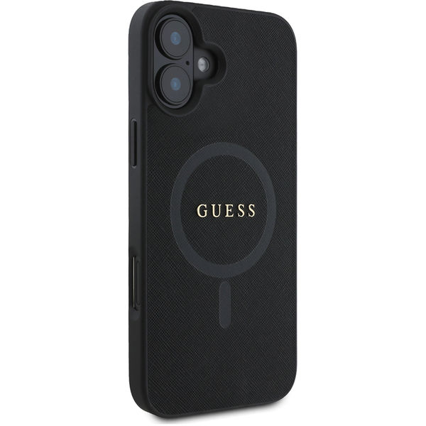 Guess - Saffiano Classic Logo MagSafe (GUHMP16MPSAHMCK) - iPhone 16 Plus - Black