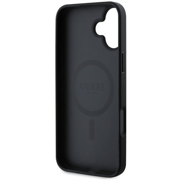 Guess - Saffiano Classic Logo MagSafe (GUHMP16MPSAHMCK) - iPhone 16 Plus - Black