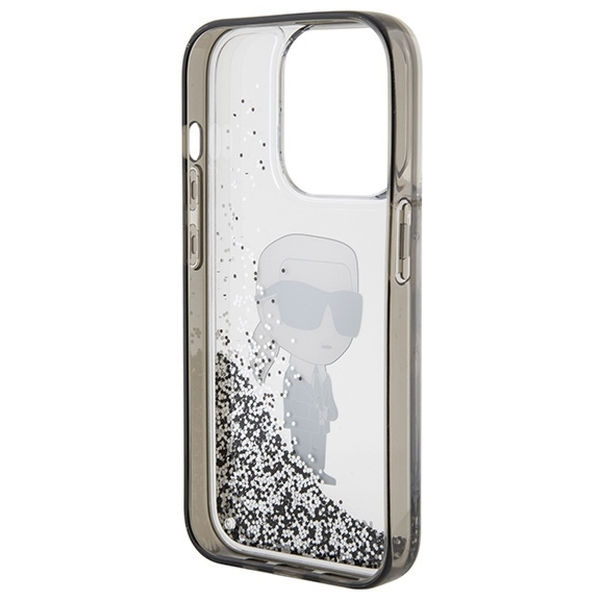 Karl Lagerfeld - Hardcase Liquid Glitter (KLHCP15LLKKNSK) - iPhone 15 Pro - Transparent Ikonik