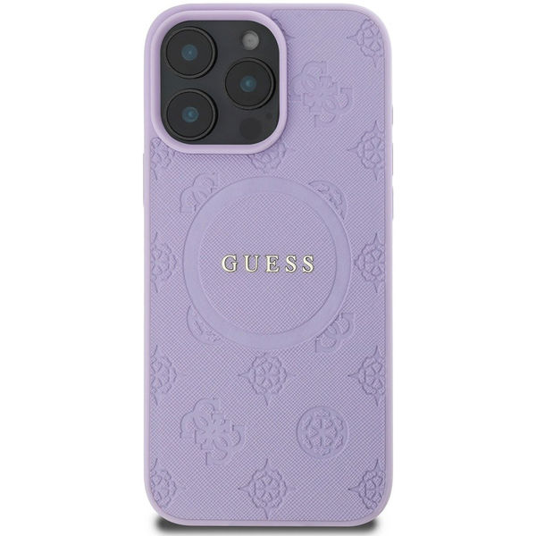 Guess - Saffiano Peony Classic Logo MagSafe (GUHMP16LPSAPSMEU) - iPhone 16 Pro - Purple