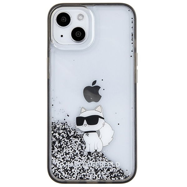 Karl Lagerfeld - Hardcase Liquid Glitter (KLHCP15SLKCNSK) - iPhone 15 - Transparent Choupette