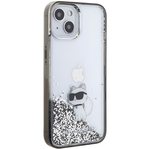 Karl Lagerfeld - Hardcase Liquid Glitter (KLHCP15SLKCNSK) - iPhone 15 - Transparent Choupette