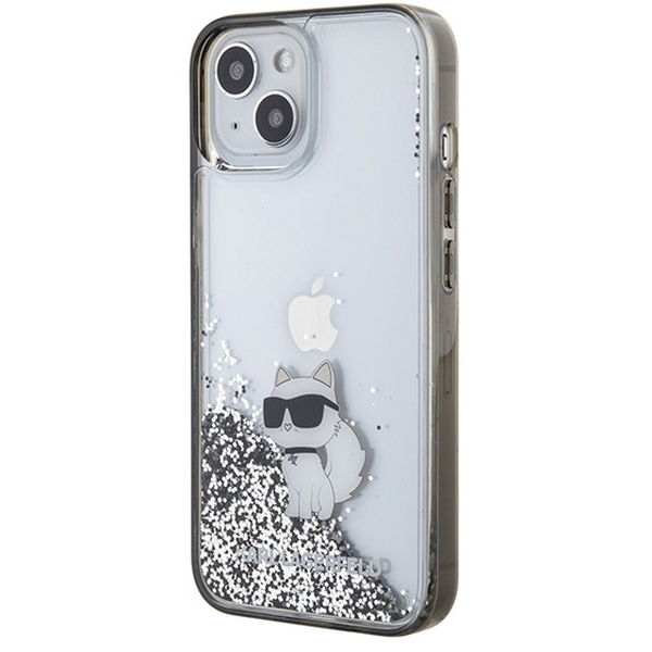 Karl Lagerfeld - Hardcase Liquid Glitter (KLHCP15SLKCNSK) - iPhone 15 - Transparent Choupette