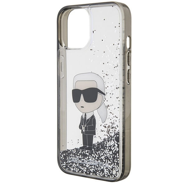Karl Lagerfeld - Hardcase Liquid Glitter (KLHCP15SLKKNSK) - iPhone 15 - Transparent Ikonik