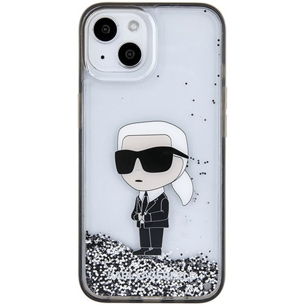 Karl Lagerfeld - Hardcase Liquid Glitter (KLHCP15SLKKNSK) - iPhone 15 - Transparent Ikonik