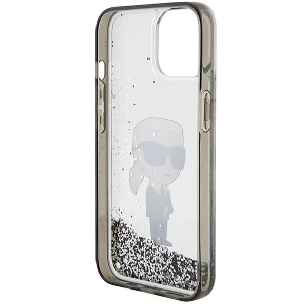 Karl Lagerfeld - Hardcase Liquid Glitter (KLHCP15SLKKNSK) - iPhone 15 - Transparent Ikonik