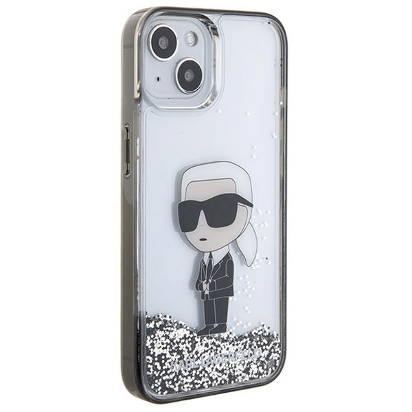 Karl Lagerfeld - Hardcase Liquid Glitter (KLHCP15SLKKNSK) - iPhone 15 - Transparent Ikonik
