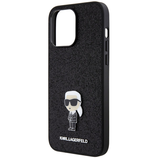 Karl Lagerfeld - Hardcase Glitter Fixed (KLHCP15XGKNPSK) - iPhone 15 Pro Max - Ikonik Logo