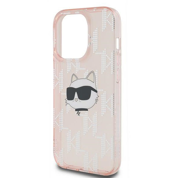 Karl Lagerfeld - IML Luxury (KLHCP14XHKLPCHP) - iPhone 14 Pro Max - Pink Choupette Head&Monogram