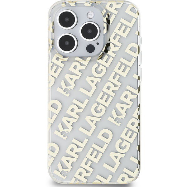 Karl Lagerfeld - IML Luxury (KLHCP15LHKDPNSK) - iPhone 15 Pro - Mono KL Pattern&Cord