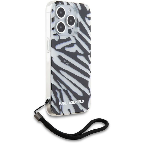 Karl Lagerfeld - IML Luxury (KLHCP15LHZBPKCCK) - iPhone 15 Pro - Zebra Pattern&Cord