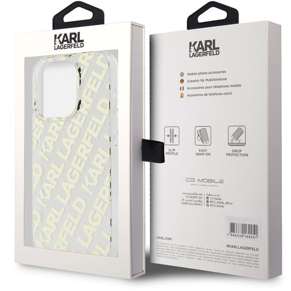 Karl Lagerfeld - IML Luxury (KLHCP15LHKFOEMD) - iPhone 15 Pro - Gold Fullover Logo