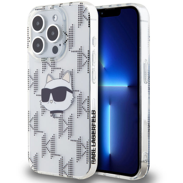 Karl Lagerfeld - IML Luxury (KLHCP15LHKLPCHT) - iPhone 15 Pro - Clear Choupette Head&Monogram