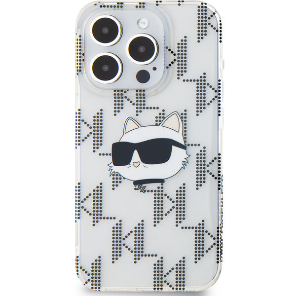 Karl Lagerfeld - IML Luxury (KLHCP15LHKLPCHT) - iPhone 15 Pro - Clear Choupette Head&Monogram