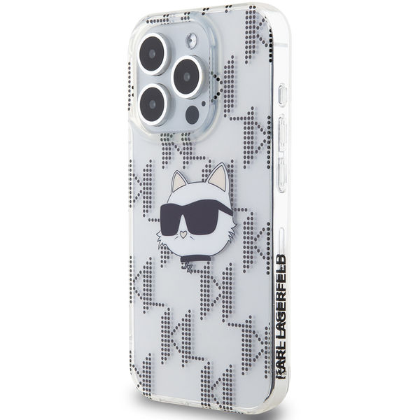 Karl Lagerfeld - IML Luxury (KLHCP15LHKLPCHT) - iPhone 15 Pro - Clear Choupette Head&Monogram