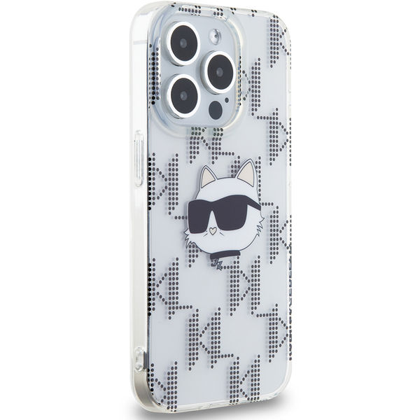 Karl Lagerfeld - IML Luxury (KLHCP15LHKLPCHT) - iPhone 15 Pro - Clear Choupette Head&Monogram