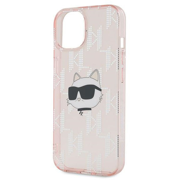 Karl Lagerfeld - IML Luxury (KLHCP15SHKLPCHP) - iPhone 15 - Pink Choupette Head&Monogram