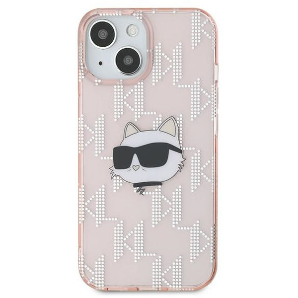 Karl Lagerfeld - IML Luxury (KLHCP15SHKLPCHP) - iPhone 15 - Pink Choupette Head&Monogram