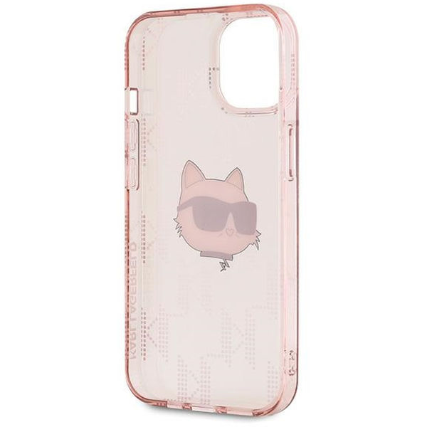 Karl Lagerfeld - IML Luxury (KLHCP15SHKLPCHP) - iPhone 15 - Pink Choupette Head&Monogram