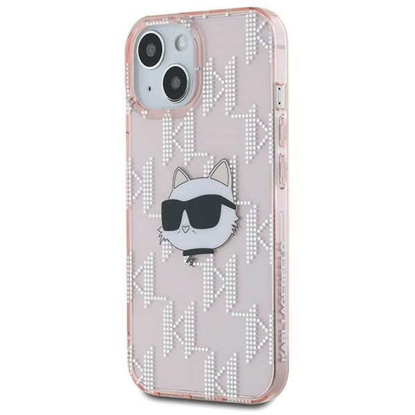 Karl Lagerfeld - IML Luxury (KLHCP15SHKLPCHP) - iPhone 15 - Pink Choupette Head&Monogram