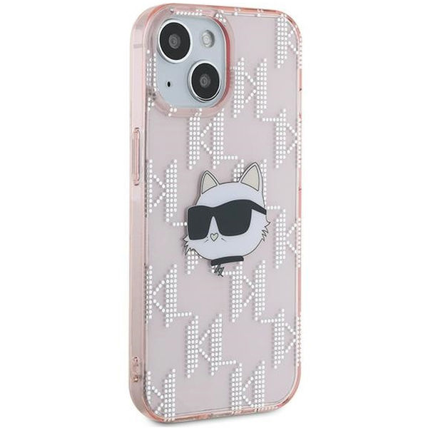 Karl Lagerfeld - IML Luxury (KLHCP15SHKLPCHP) - iPhone 15 - Pink Choupette Head&Monogram