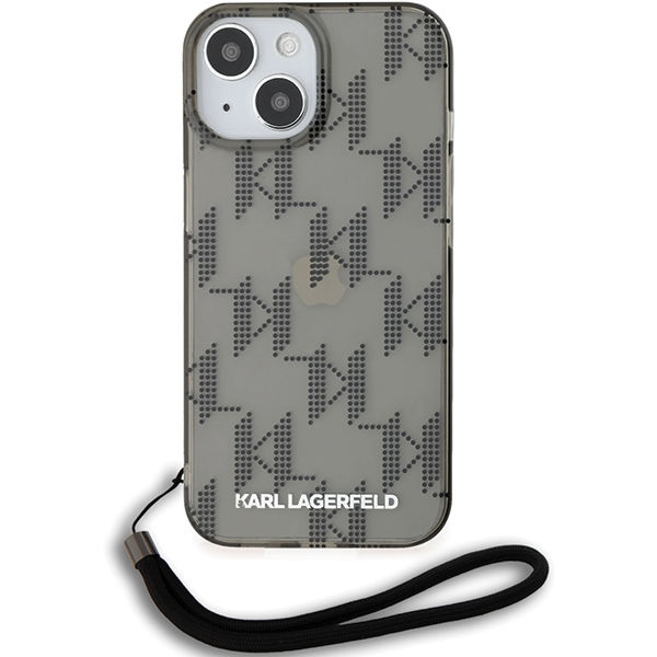 Karl Lagerfeld - IML Luxury (KLHCP15SHKDPNSK) - iPhone 15 - Mono KL Pattern&Cord