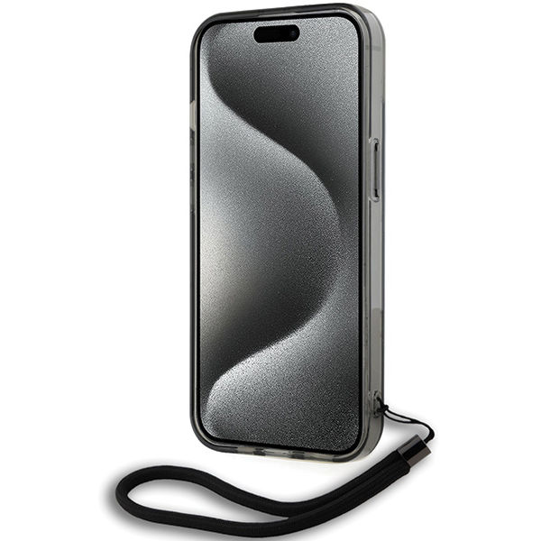 Karl Lagerfeld - IML Luxury (KLHCP15SHKDPNSK) - iPhone 15 - Mono KL Pattern&Cord