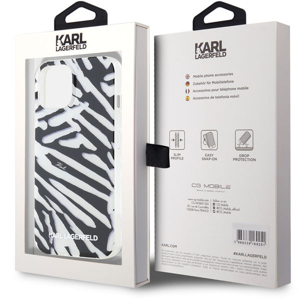 Karl Lagerfeld - IML Luxury (KLHCP15SHZBPKCCK) - iPhone 15 - Zebra Pattern&Cord