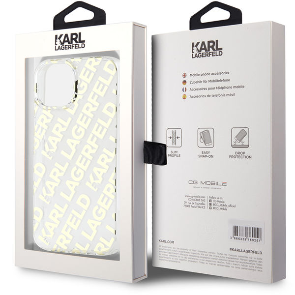 Karl Lagerfeld - IML Luxury (KLHCP15SHKFOEMD) - iPhone 15 - Gold Fullover Logo