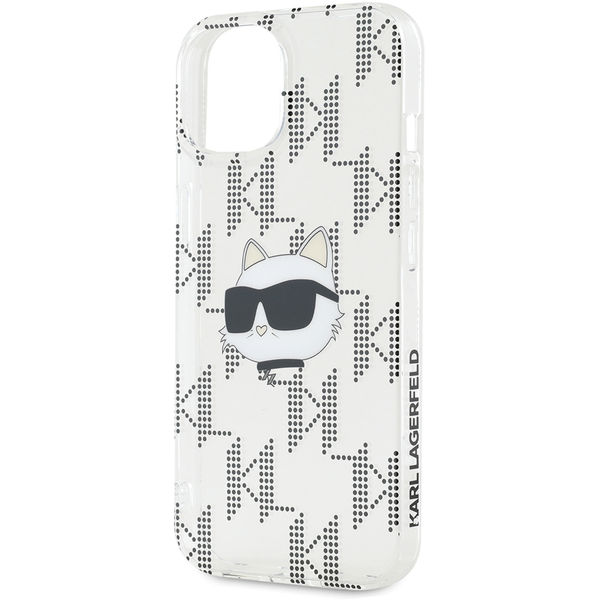 Karl Lagerfeld - IML Luxury (KLHCP15SHKLPCHT) - iPhone 15 - Transparent Choupette Head&Monogram