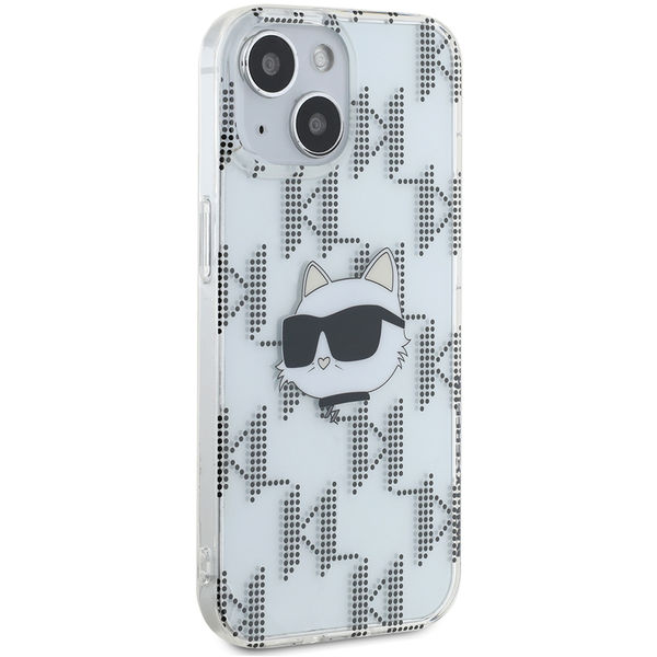 Karl Lagerfeld - IML Luxury (KLHCP15SHKLPCHT) - iPhone 15 - Transparent Choupette Head&Monogram