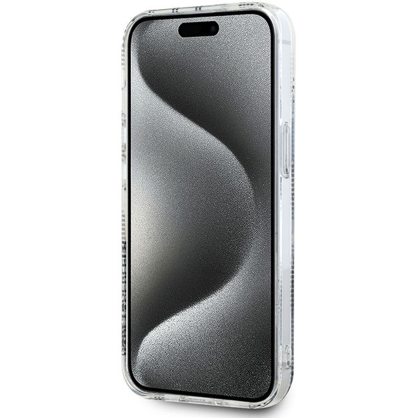 Karl Lagerfeld - IML Luxury (KLHCP15SHKLPCHT) - iPhone 15 - Transparent Choupette Head&Monogram
