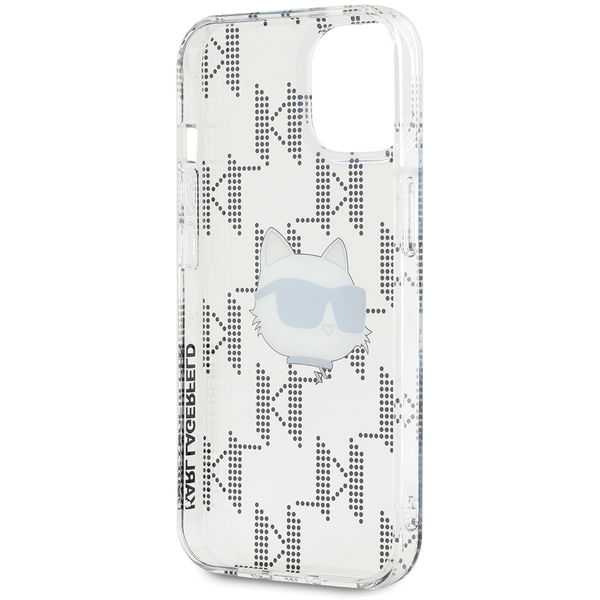 Karl Lagerfeld - IML Luxury (KLHCP15SHKLPCHT) - iPhone 15 - Transparent Choupette Head&Monogram