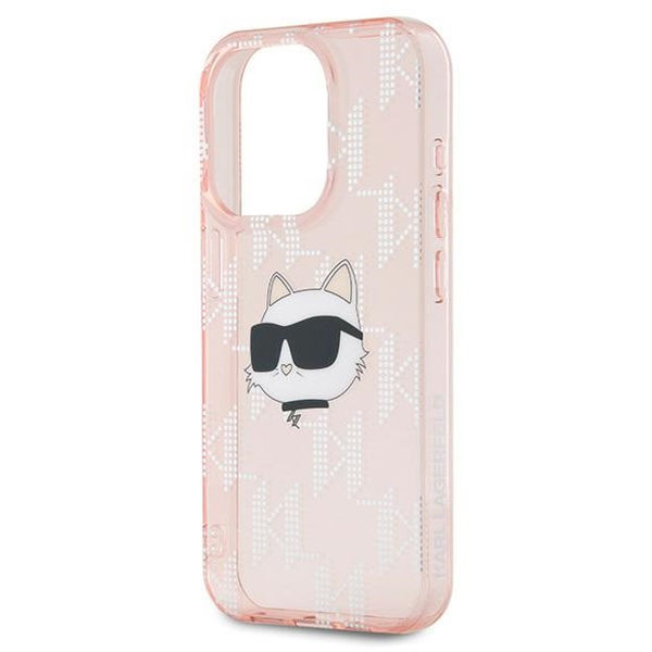 Karl Lagerfeld - IML Luxury (KLHCP15XHKLPCHP) - iPhone 15 Pro Max - Pink Choupette Head&Monogram