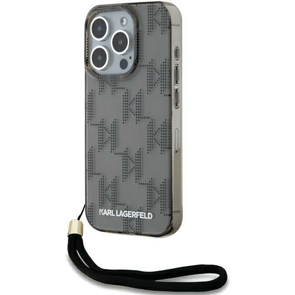 Karl Lagerfeld - IML Luxury (KLHCP15XHKDPNSK) - iPhone 15 Pro Max - Mono KL Pattern&Cord