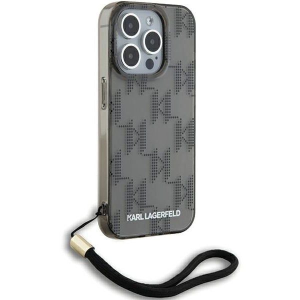 Karl Lagerfeld - IML Luxury (KLHCP15XHKDPNSK) - iPhone 15 Pro Max - Mono KL Pattern&Cord