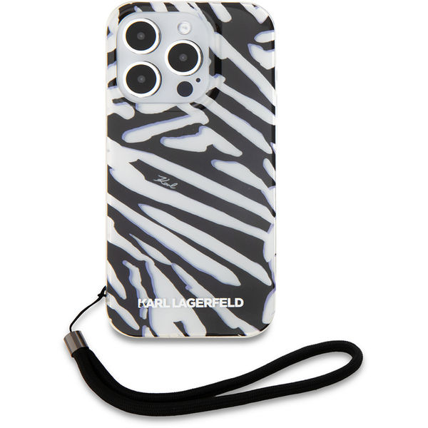 Karl Lagerfeld - IML Luxury (KLHCP15XHZBPKCCK) - iPhone 15 Pro Max - Zebra Pattern&Cord
