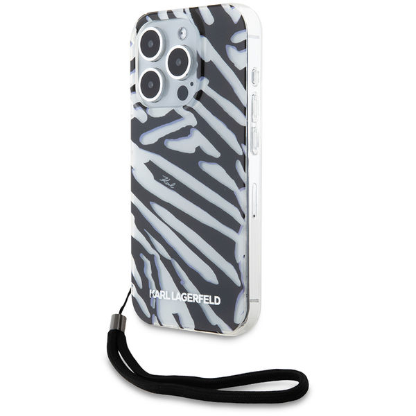 Karl Lagerfeld - IML Luxury (KLHCP15XHZBPKCCK) - iPhone 15 Pro Max - Zebra Pattern&Cord
