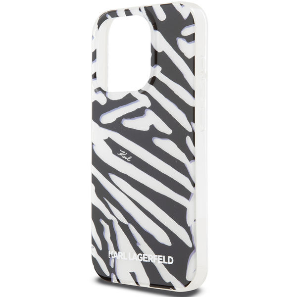 Karl Lagerfeld - IML Luxury (KLHCP15XHZBPKCCK) - iPhone 15 Pro Max - Zebra Pattern&Cord