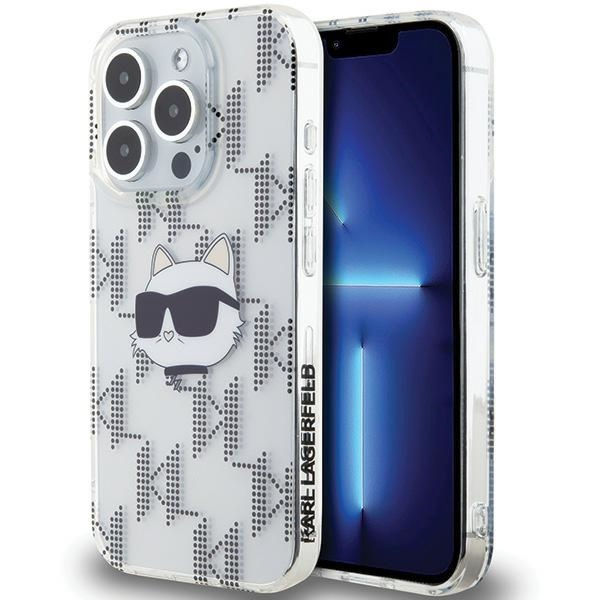 Karl Lagerfeld - IML Luxury (KLHCP15XHKLPCHT) - iPhone 15 Pro Max - Transparent Choupette Head&Monogram
