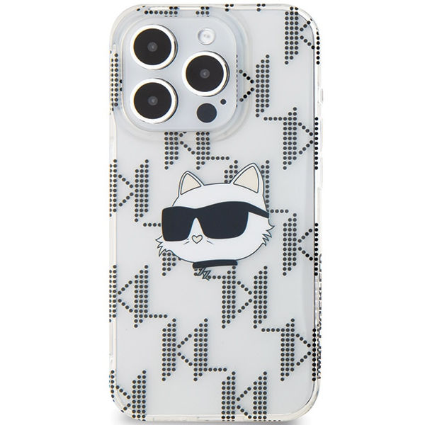 Karl Lagerfeld - IML Luxury (KLHCP15XHKLPCHT) - iPhone 15 Pro Max - Transparent Choupette Head&Monogram