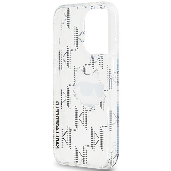 Karl Lagerfeld - IML Luxury (KLHCP15XHKLPCHT) - iPhone 15 Pro Max - Transparent Choupette Head&Monogram