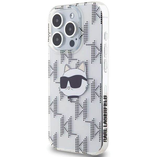 Karl Lagerfeld - IML Luxury (KLHCP15XHKLPCHT) - iPhone 15 Pro Max - Transparent Choupette Head&Monogram