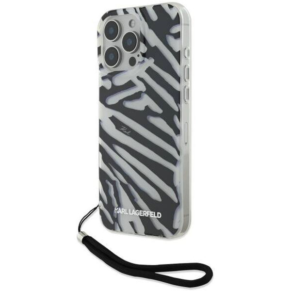Karl Lagerfeld - IML Luxury (KLHCP16LHZBPKCCK) - iPhone 16 Pro - Zebra Pattern&Cord
