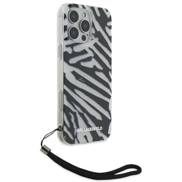 Karl Lagerfeld - IML Luxury (KLHCP16LHZBPKCCK) - iPhone 16 Pro - Zebra Pattern&Cord