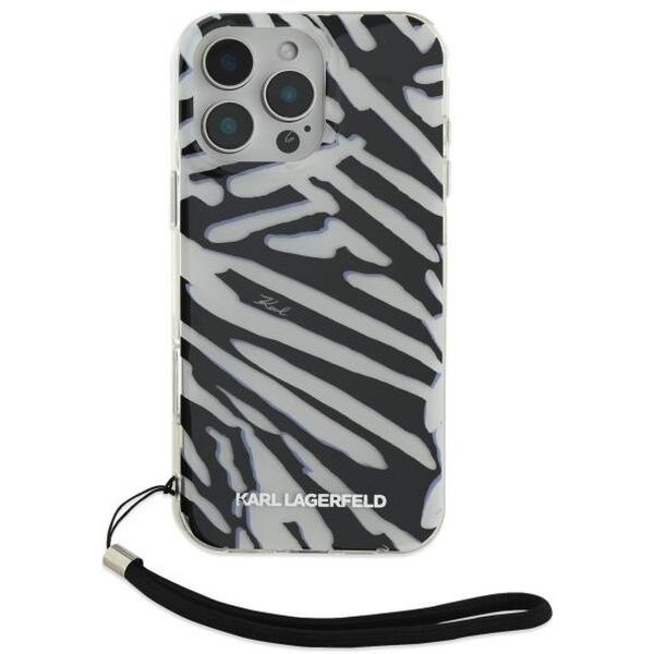 Karl Lagerfeld - IML Luxury (KLHCP16LHZBPKCCK) - iPhone 16 Pro - Zebra Pattern&Cord