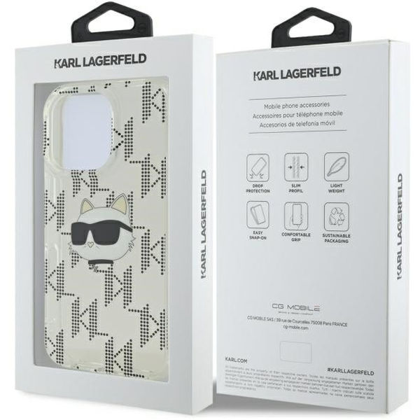 Karl Lagerfeld - IML Luxury Electroplated (KLHCP16LHKLPCHT) - iPhone 16 Pro - Transparent Choupette Head