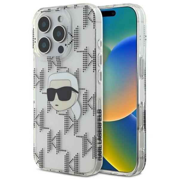 Karl Lagerfeld - IML Luxury Electroplated (KLHCP16LHKLPKHT) - iPhone 16 Pro - Transparent Karl Head
