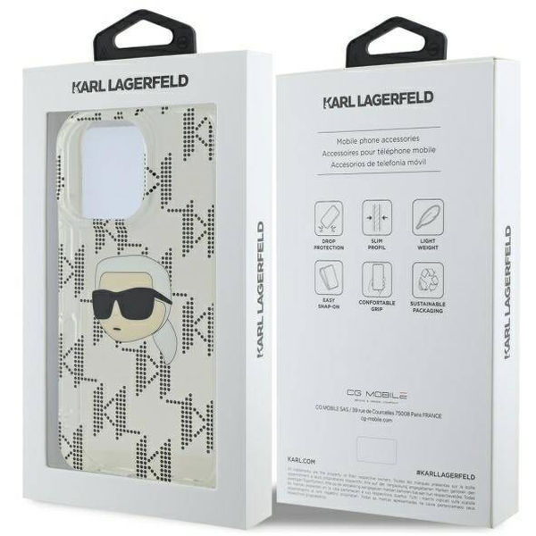Karl Lagerfeld - IML Luxury Electroplated (KLHCP16LHKLPKHT) - iPhone 16 Pro - Transparent Karl Head