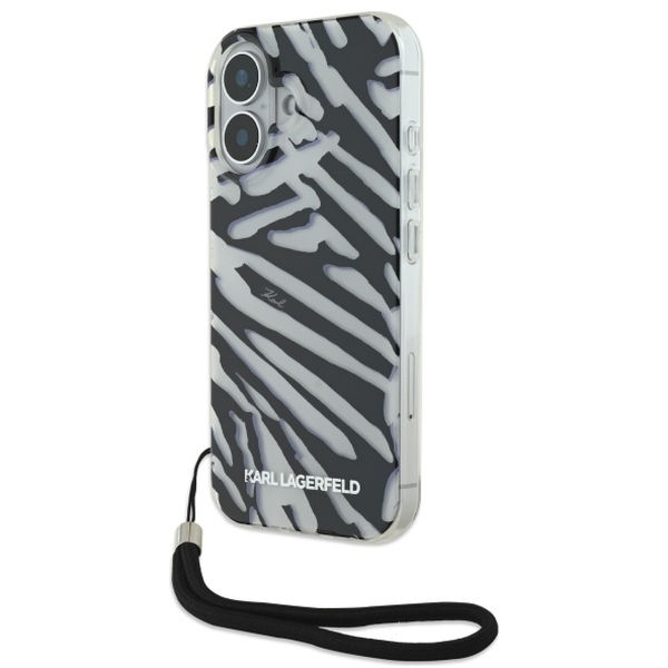 Karl Lagerfeld - IML Luxury (KLHCP16SHZBPKCCK) - iPhone 16 - Zebra Pattern&Cord